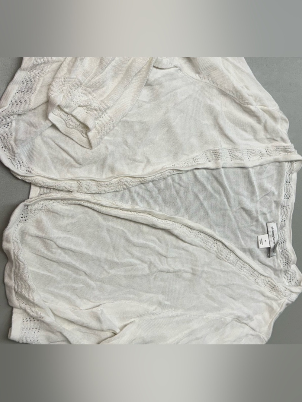 Christopher & Banks Women’s off white Knit Shrug Sweater size X-Large - Picture 7 of 7